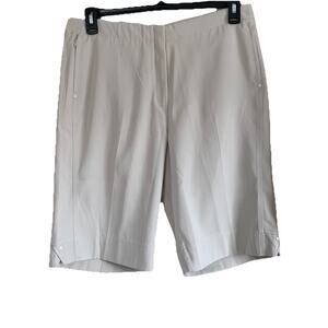 NWT Tail Basic Elastique Beige Golf Bermuda Shorts Size 14 Pockets 11” Inseam